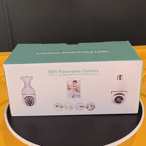 WiFi Panorama Camera 360° White Bulb Camera Wi‑Fi Night Vision Two‑Way Audio